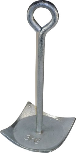 Tallerkenanker 5kg galvaniseret stål, 210x210 mm