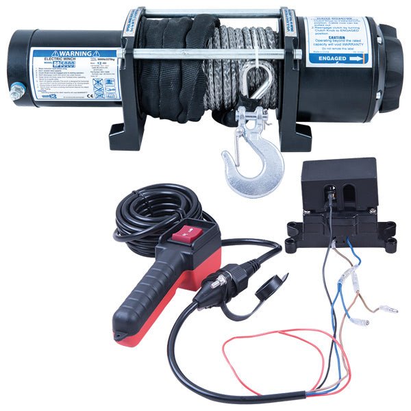 Rock, Elektrisk släpvinsch RP5000 m/rep 3,8hk (2,8kw) 2268 kg, 12V, IP67