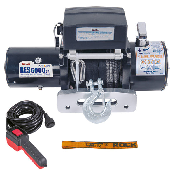 Rock, elektrisk släpvinsch RES6000, 4,6 hk (3,4 kW), 2720 kg, 12 V, IP66