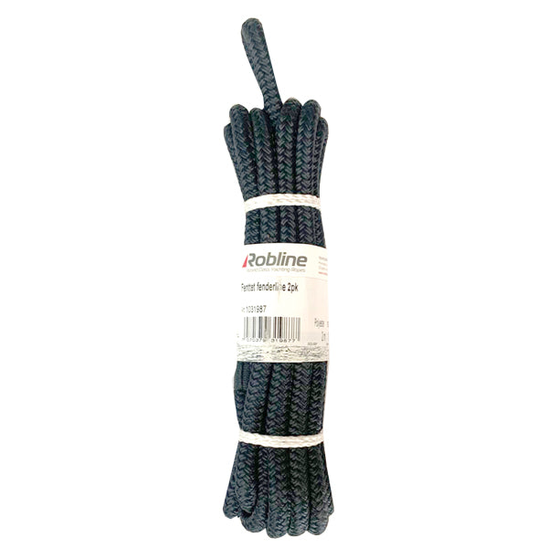 Robline, Fenderline flätad marin 2-pack, 6mm x 1,5m