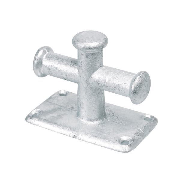 Galvaniseret pullert til bro, 105 x 60 mm