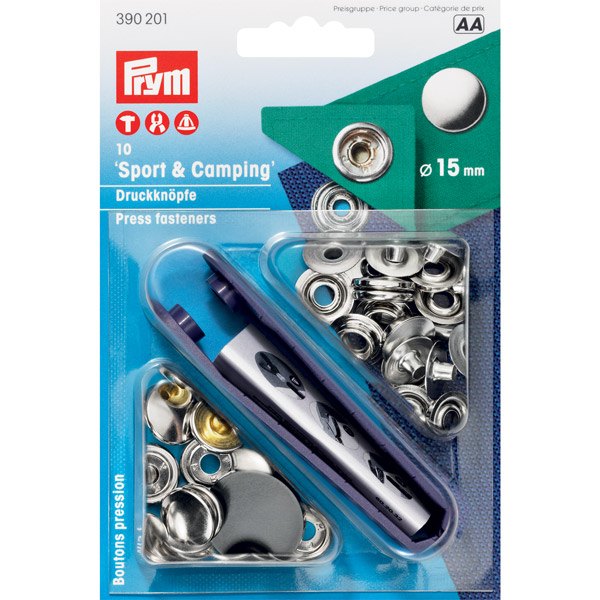 Prym tryckknappar RF Ø15 mm, 10 st, rostfri