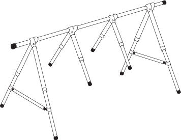 NOA, A-stativ 7 meter, Aluminium, 3,8 m benlängd