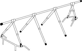 NOA, Dæksstativ 7 meter til båd, Aluminium