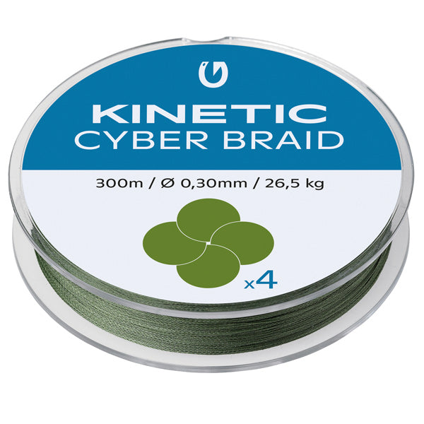 Kinetic, Cyber braid 4, 0,20mm / 18,0kg, Dusty green, 150m