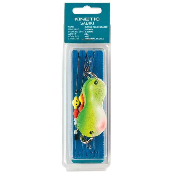 Kinetic, Sabiki plaice forfang/spoon hvid/grøn, 40g