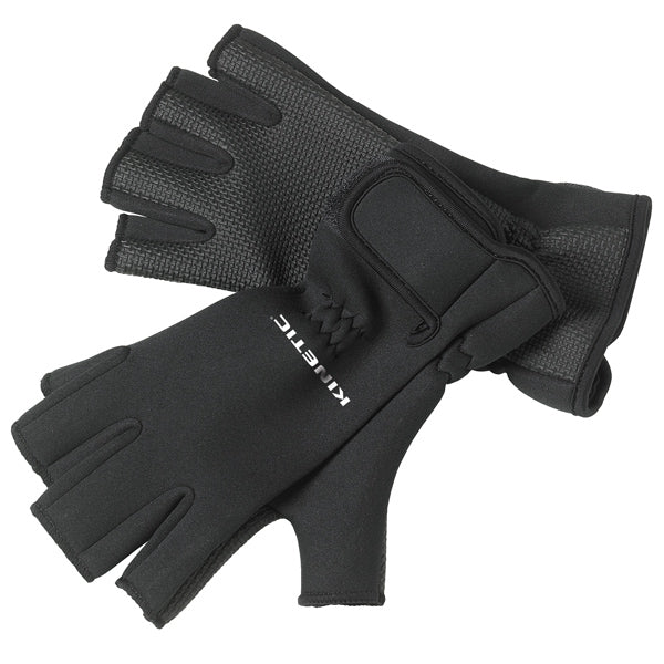 Kinetic, Neopren handske Half Finger, sort, str L