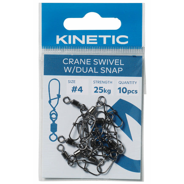 Kinetic, Crane svirvler med hægte, 10 stk, #8, Sortfarvet messing