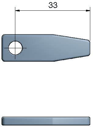 Roca rigel 2,5" kort, lige