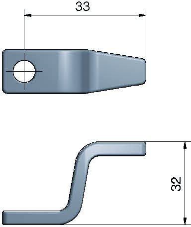 Roca rigel 2,5" kort, lang