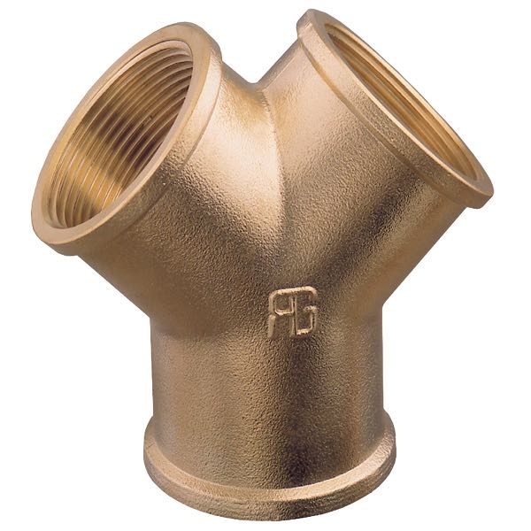 Guidi, Y-fittings 3-vejs 3/4" - Messing, UNI EN 12165 - CW617N (CuZn40Pb2), 0,145 kg