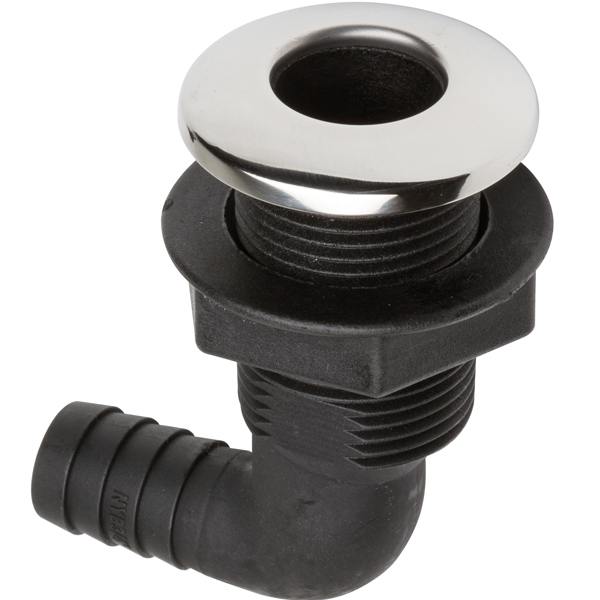 Gennemføring RF hætte 90gr, 1" 19mm, Flange Ø: 48 mm, Længde: 73 mm