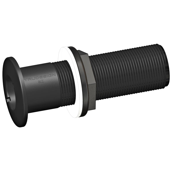 Trudesign, Skrovgenomföring lång, svart komposit 3/4", 140 mm