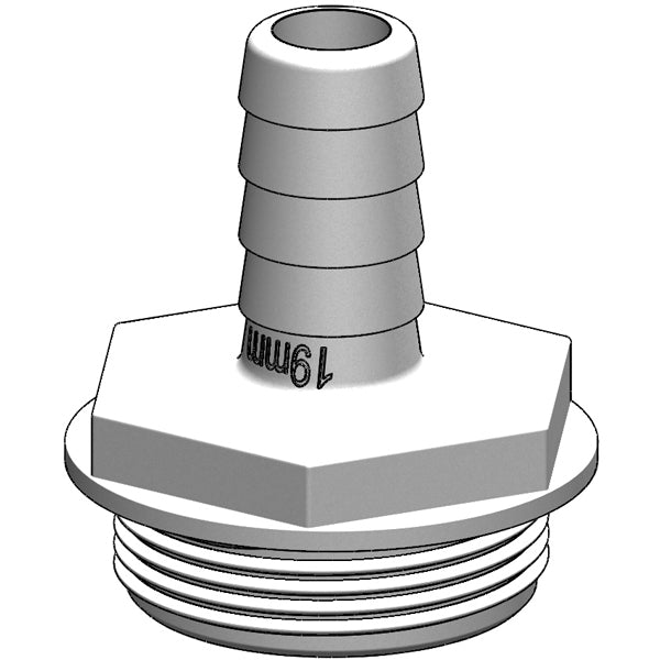 Trudesign, Slangkoppling 1 1/2" 19mm vit, för y-ventil