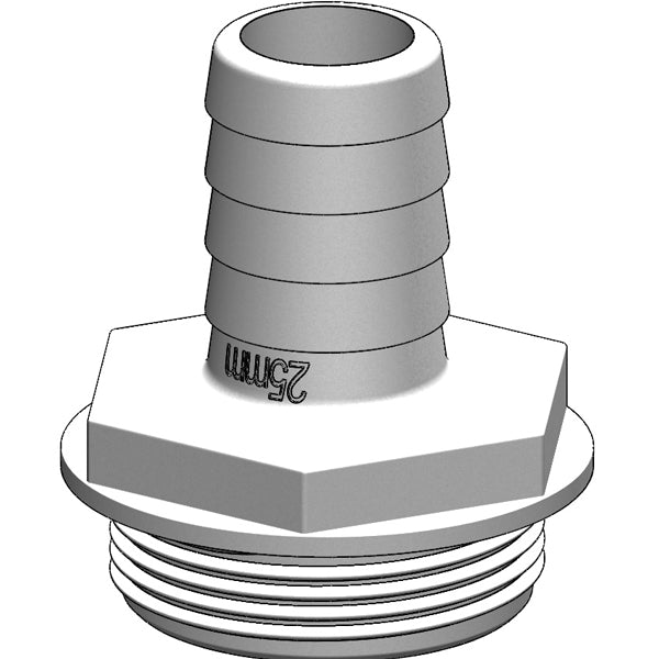 Trudesign, Slangmunstycke 1 1/2" 25mm vit för y-ventil