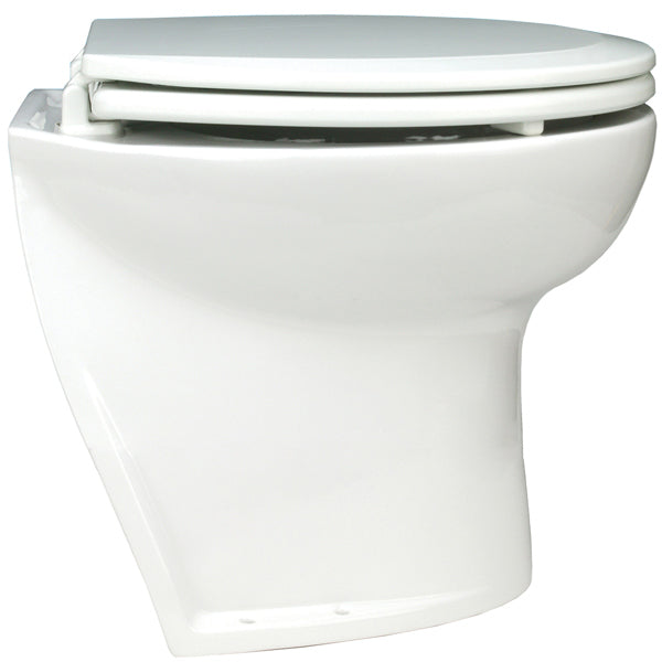 Jabsco, Toilet "Deluxe" Skrå Bagkant Ferskvand 14", 38 mm Afgang, 19 mm Tilgang, 24 V