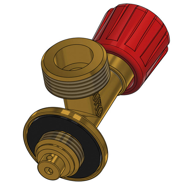 IGT, avstängningsventil för blå gasflaska regulator, M16x1,5/G2, FR och EU reg.