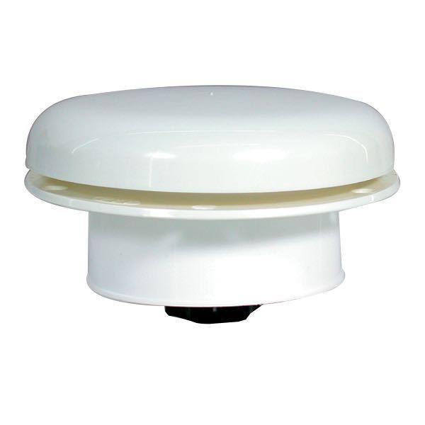 Champignon skrue ventilator med insektnet, Hvid, Ø 100mm/Udvendig Ø 152 mm