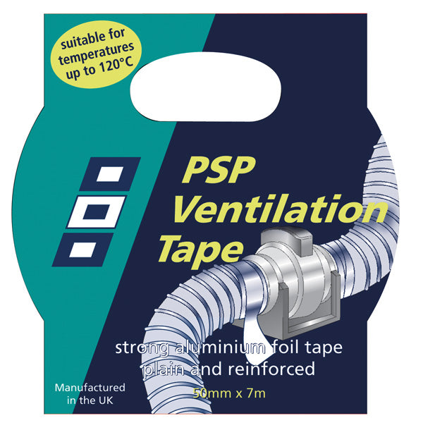 PSP, Alu ventilationstejp förstärkt, 50 mm x 7 m