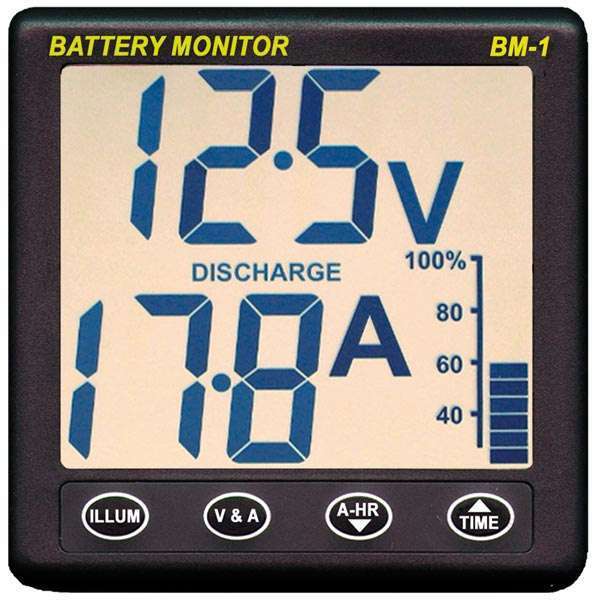 Nasa, Clipper batterimonitor BM-2, 12V, 5-999 Amp timmar, 200 Amp shunt