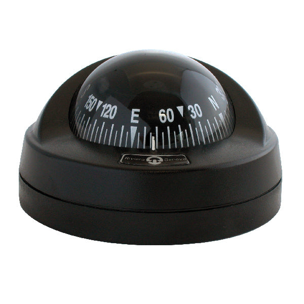 Riviera, Compass Aries 2 ½, svart, Ø 65 mm, 12V