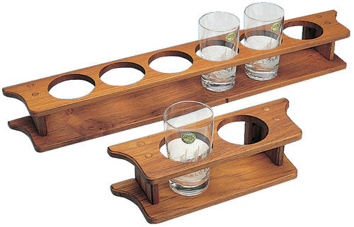 Roca, Glasholder teak 43x9x9cm til 4 glas, Ø 70 mm