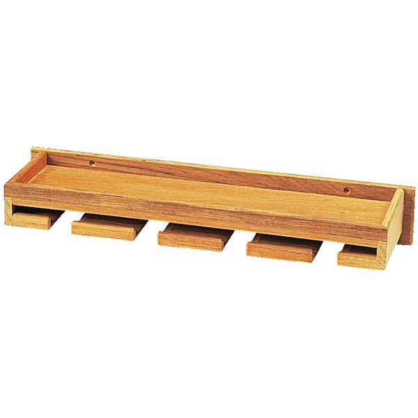 Roca, Vinglasholder med tophylde, teak, 445 mm x 130 mm x 60 mm