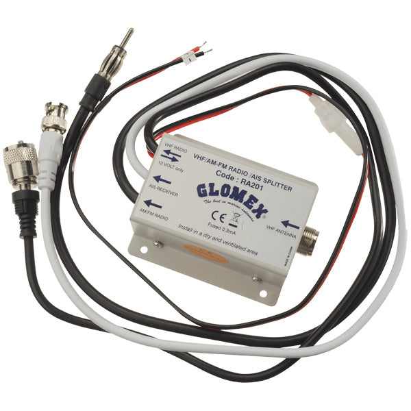 Glomex, RA201 VHF/AM-FM/AIS Antennesplitter, 12V