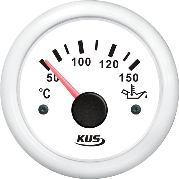 KUS, Temperatursond för olja, 50-150˚C, vit, 12/24V, Ø: 52,0 mm