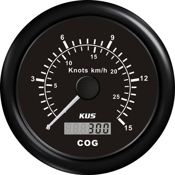 Kus, GPS Speed 0-15 knob, sort, med 32-kanals antenne, Ø 85,0 mm