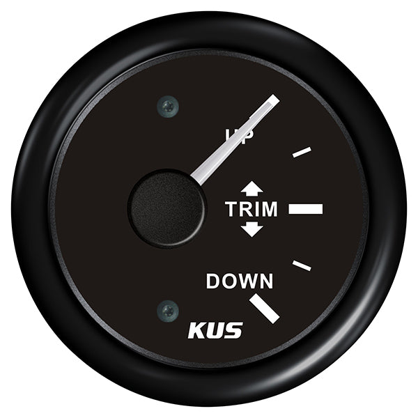 KUS, Trimindikator, svart 0-190ohm, 12/24V, Ø 52,0 mm