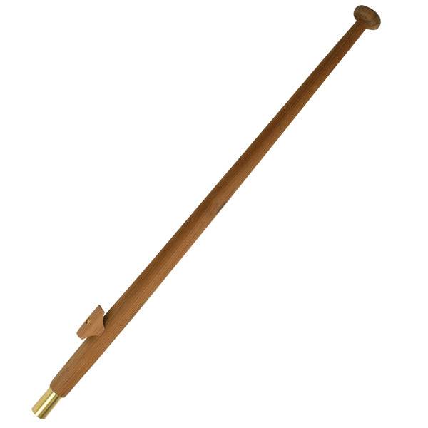 Roca, Teak flagspil med messing bøsning Ø25mm, 76cm