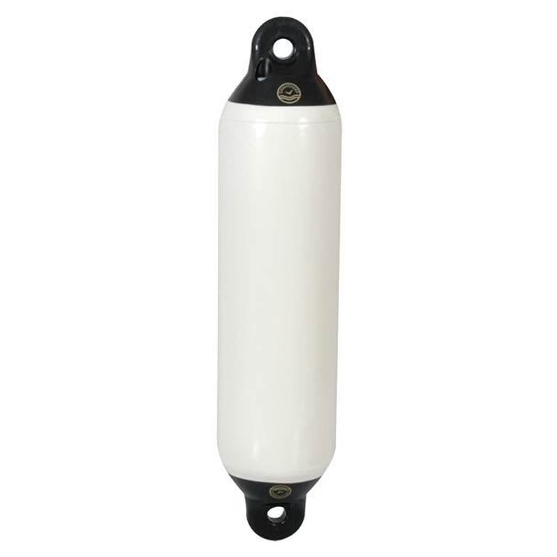 Dan-Fender, Yacht fender vit m/svart topp, 8"x22"