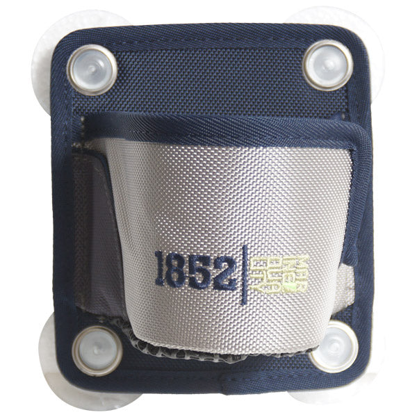 1852, Kopholder med sugekopper, 13x15 cm, Navy/sølv