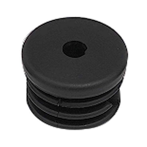 Ändplugg inuti, svart PVC för rör Ø25mm, 4 st.