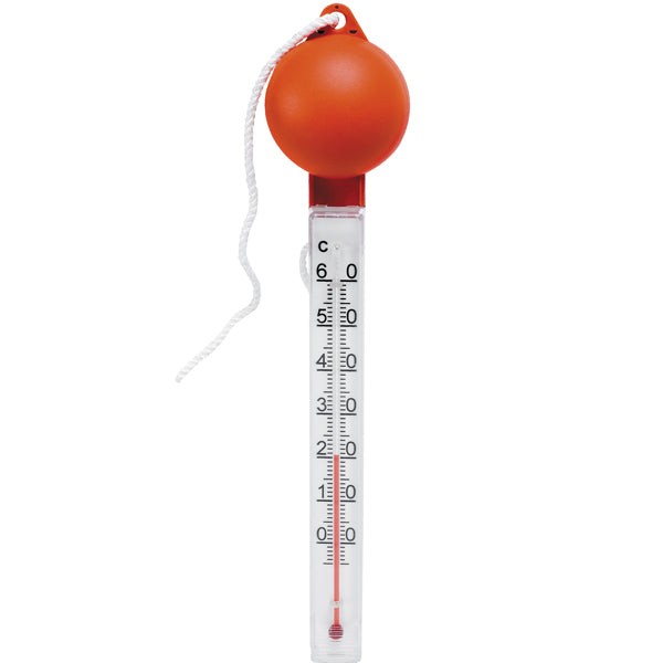 Badevandstermometer med flydende orange bold, 30,0 cm