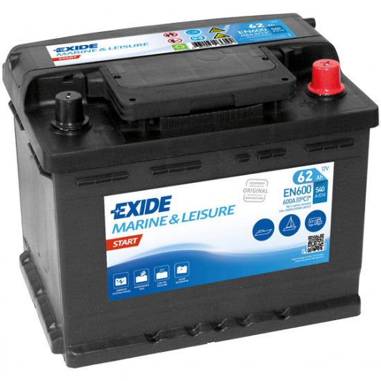 Exide, Startbatteri 62 Amp, EN600, 540 CCA, 14,2 kg