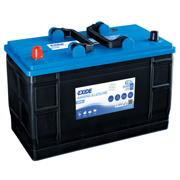 Exide, Dual batteri, 115 Amp, ER550, 550 Wh