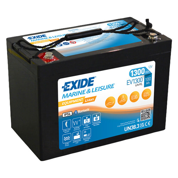 Exide, EV1300 litiumbatteri 100A 12,8V 1300Wh