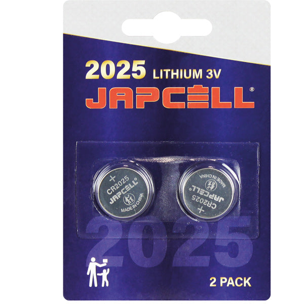 Japcell, CR2025 Litiumbatteri 3V, 2 st