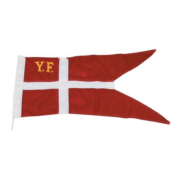 1852, Yachtflag med Ø3mm snor, 42 x 80cm, 100% polyester, Y-F i guld