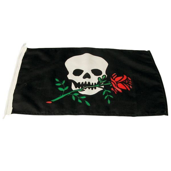 1852, Humør-flag Pirat/Rose, 30x45cm