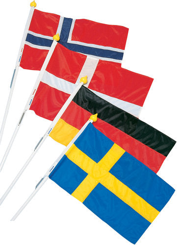 Adela, Fasadflaggset Sverige, flagga 70 cm, 130 cm stång, polyesterduk