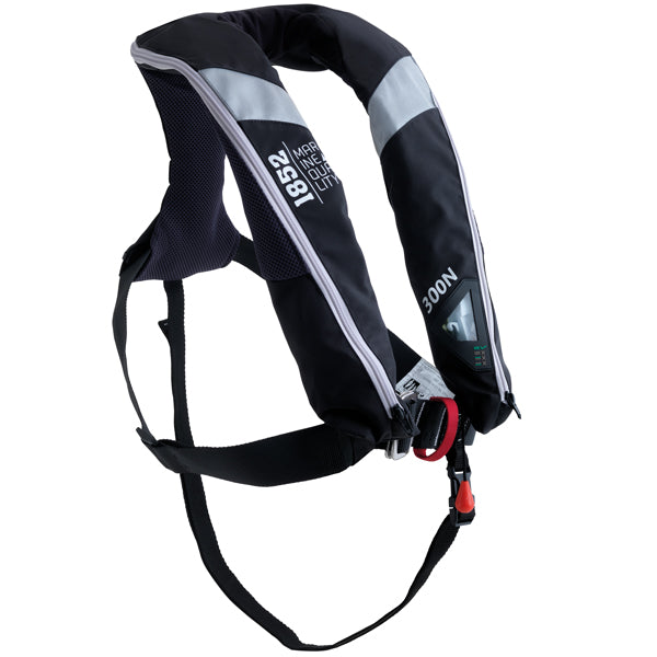 1852, Aero Pro vest ISO 300N Pro sensor m/harness, sort, 300N