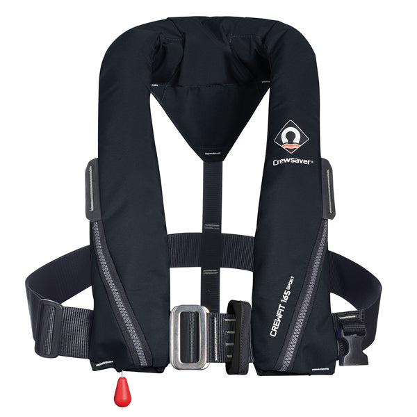 Crewsaver, Crewfit Sport räddningsväst 165N m/D-ring, Svart, 40-155 cm