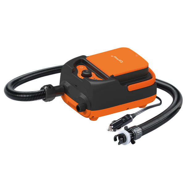 Genopladelig elektrisk pumpe til SUP board, 16 PSI, Lithium batteri, 4000mAH, 100W, 70-350L/min, 12V, 6 adaptere