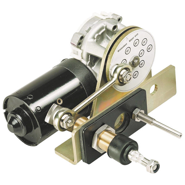 Exalto, Torkarmotor Heavy Duty, 20 mm axel / 12V, 23 Nm, 2 hastigheter, självparkerande, justerbar 40-90°