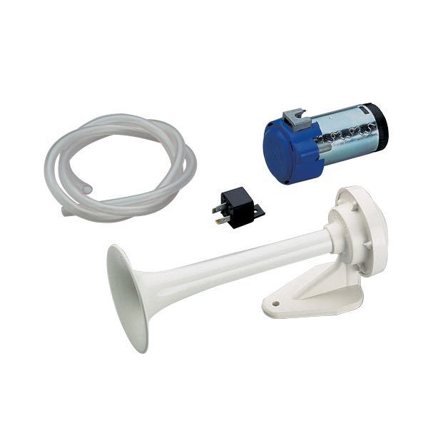 Marco, Horn med kompressor RF, 12V, 250 mm, 116 dB, Vit