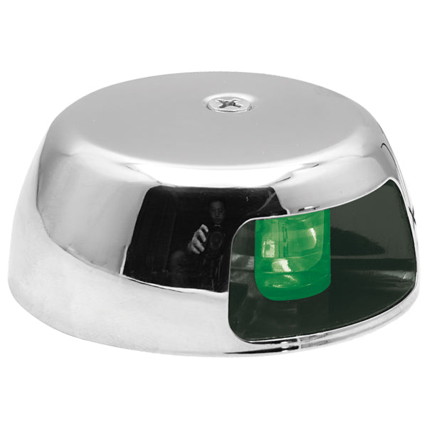 Lantern LED Stålhus RF, Styrbord, 12V, 52 Lumen, IP66, 1 NM, 068 mm