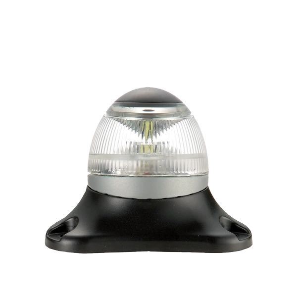 LED signallanterne, 9-30 Vdc, IP67, 1,2 W, 360º hvid lysvinkel, 2 m kabel, sort plast